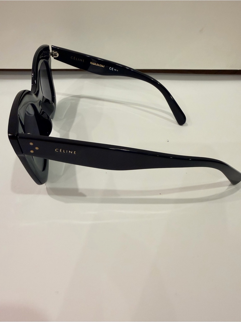 CELINE CL41099/F/S Cat Eye Sunglasses Black Gray Lenses - Picture 3 of 8